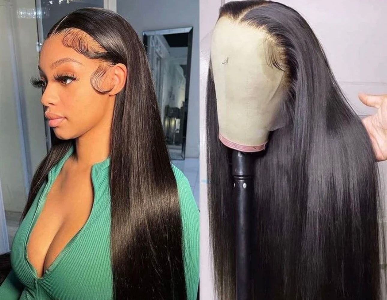 Straight wig