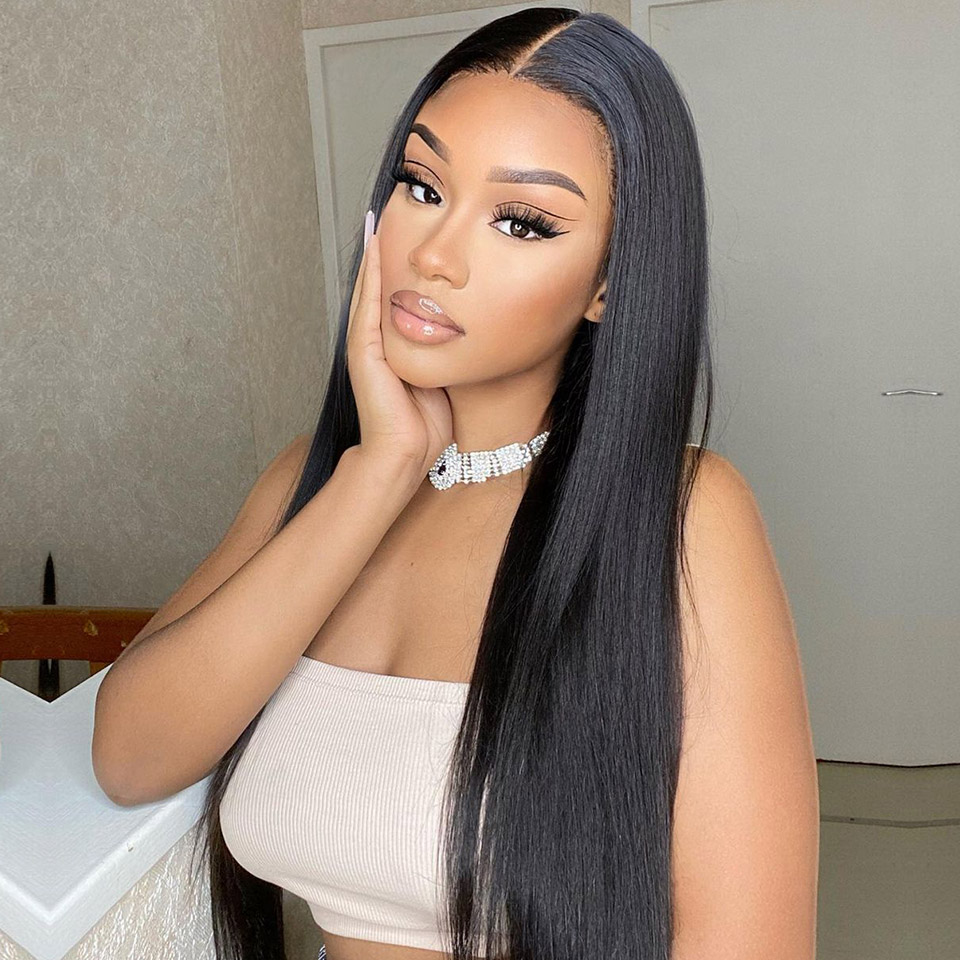 Bone straight wig